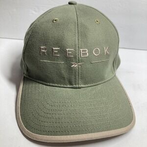 Reebok Cap Hat Adult Light‎ Green  Beige Twill Cotton Strapback Adjustable